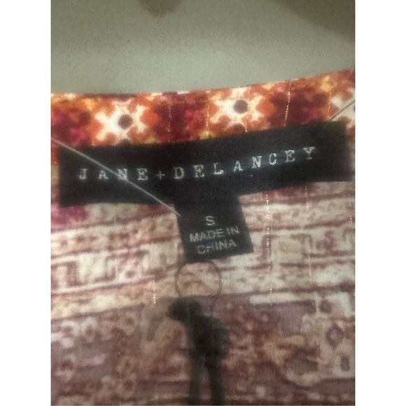 Jane and Delancey Women's size small Multicolor V-Neck Peasant Blouse - Picture 7 of 8